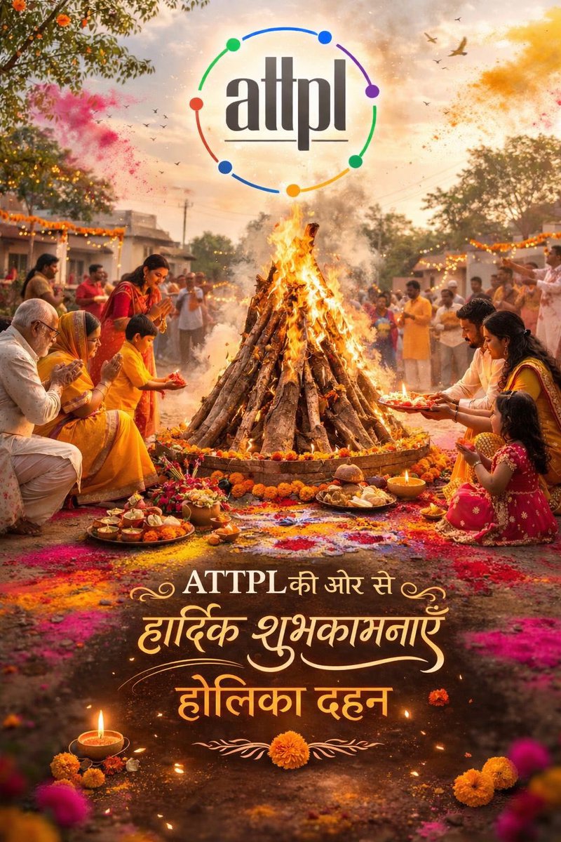 attplgroup's tweet photo. 🔥 यह होलिका दहन हमें अपनी बुराई और नेगेटिविटी को जलाने और ज़िंदगी में अच्छाई, पॉजिटिविटी, ग्रोथ और नए मौकों को अपनाने के लिए प्रेरित करे।

आपको और आपके परिवार को सफलता, खुशी और खुशहाल ज़िंदगी की अच्छी शुरुआत से भरी होली की शुभकामनाएं।

ATTPL

#ATTPL 
#attplgroup
#holi https://t.co/nOQ4MzqcEi