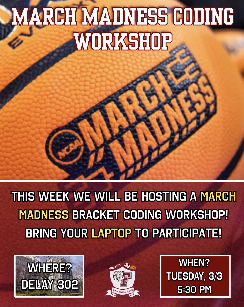 SportsFordham's tweet photo. If you want to elevate your March Madness bracket, this is the meeting you don’t want to miss! https://t.co/36GgT4Rdc3