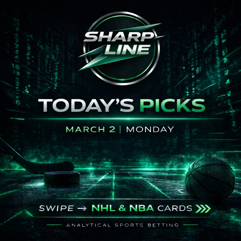TheSharpLine's tweet photo. Today’s Card 🎯

NHL. NBA.
All 1U positions.

Disciplined. Analytical. Consistent.
Long-term market edge.

Follow for more daily bets. https://t.co/0v9WghENBL