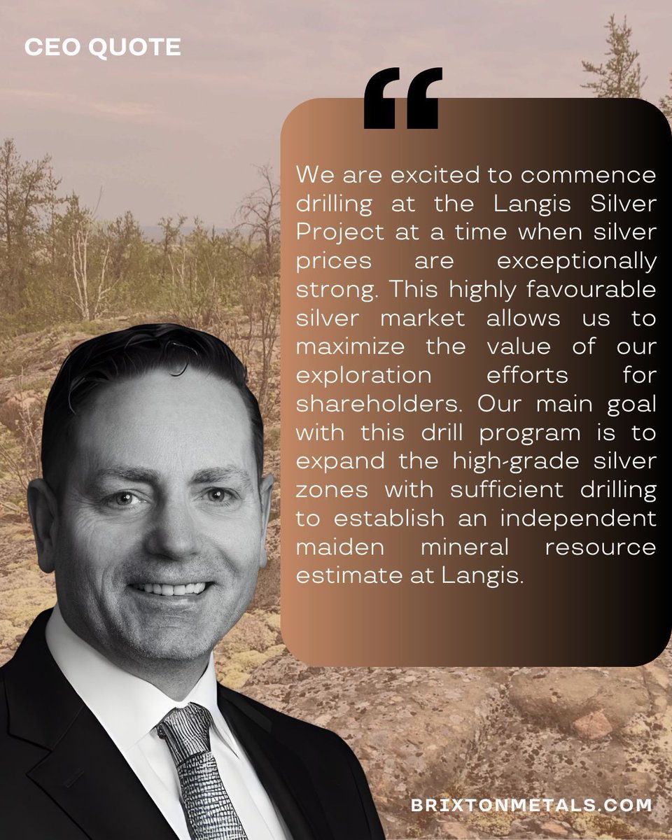 brixtonmetals's tweet photo. In case you missed it, we recently announced a 15,000-metre drill program at the Langis Silver Project! 

Learn more: https://t.co/JpTmpAr9Nq

TSXV: BBB | OTCQB: BBBXF (temporarily BBBXD)

#Silver #Mining #Exploration #DrillProgram #StockstoWatch https://t.co/p41smbsxXz
