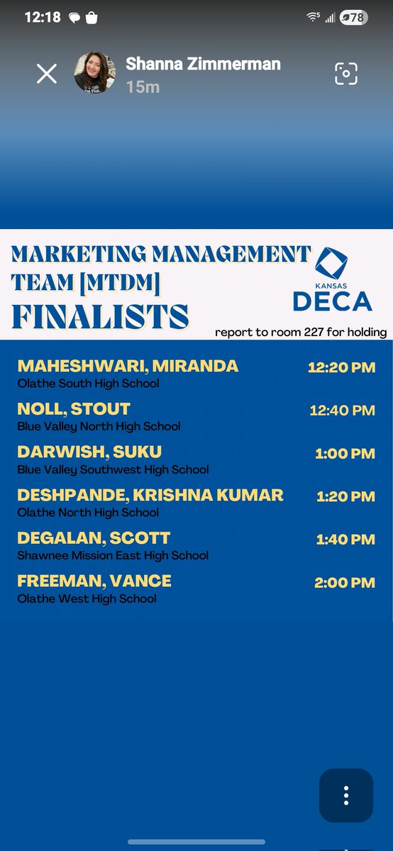 Olathe West DECA tweet media