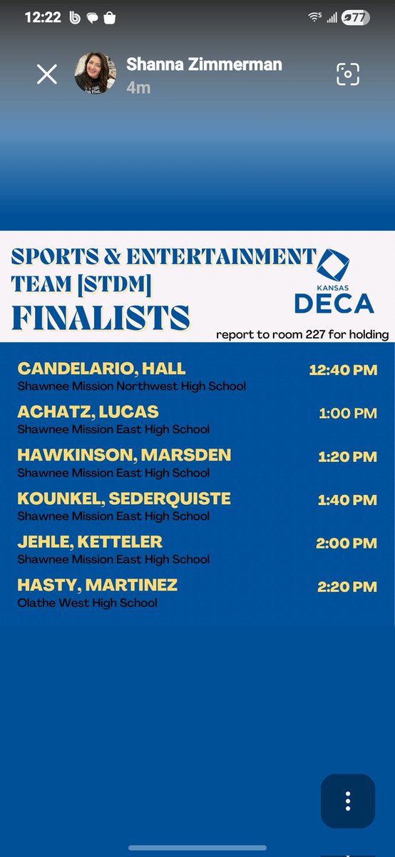 Olathe West DECA tweet media