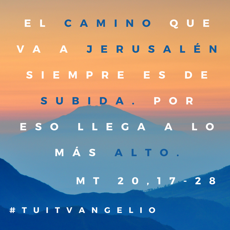 scarRomano's tweet photo. #4DeMarzo
#Mt20,17-28  
#Tuitvangelio

#EvangelioDelDía https://t.co/oSZ1PbNs9E