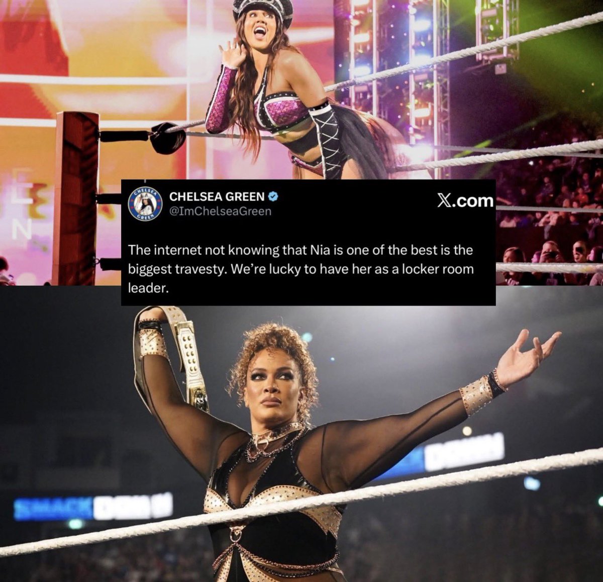 Why is it that everytime Jade is doing her own storyline with others or is a in a feud, this lady gets on here and inserts herself into something that has nothing to do with her.