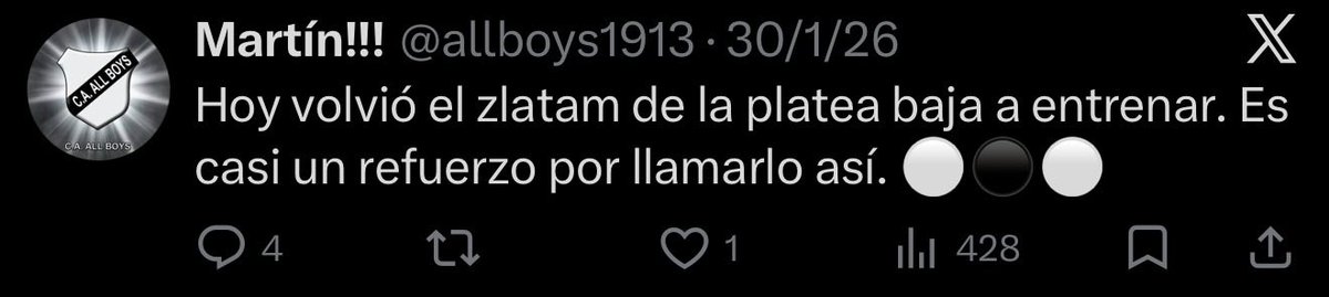 gianmgreco's tweet photo. @allboys1913 Desconozco a qué 10, a qué 9 y a qué defensa viste https://t.co/7rgPqnhwCc
