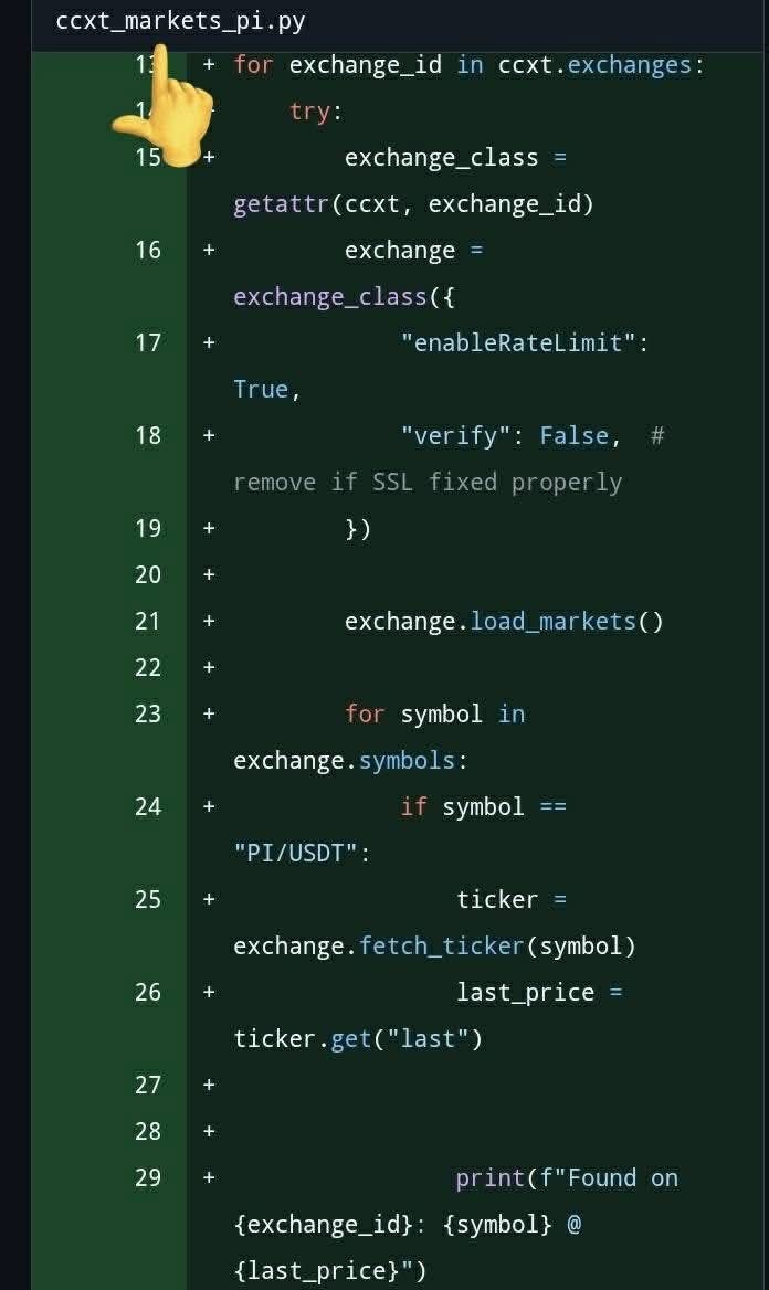 NEWS_Pii's tweet photo. 🚀🔥 Pi Network Update:
Users can now find the Pi/USDT market on CCXT.
Pi prices are now accessible via multiple APIs across various exchanges.
Everything is becoming clearer for the community! 💡
#PiNetwork #Crypto #CCXT #PiUSDT https://t.co/SnBTUzwQSQ