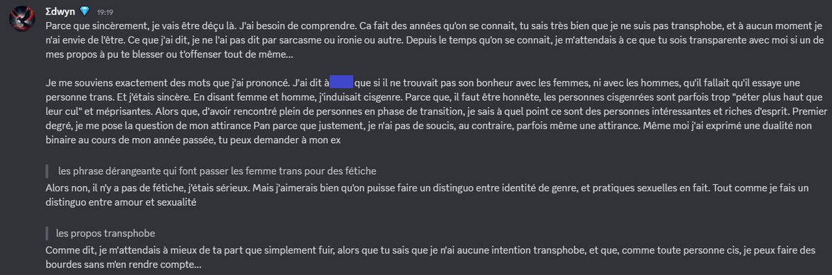 Phoenix_iz_Fire's tweet photo. Le dernier message que j'ai envoyé avant de me faire bloquer. Sans déconner... Je peux admettre si je fais une erreur, sans aucun souci, mais putain faut me l'expliquer pour que je comprenne où était l'erreur. C'est pas en ignorant qu'on éduque... https://t.co/vNRyXd55jW