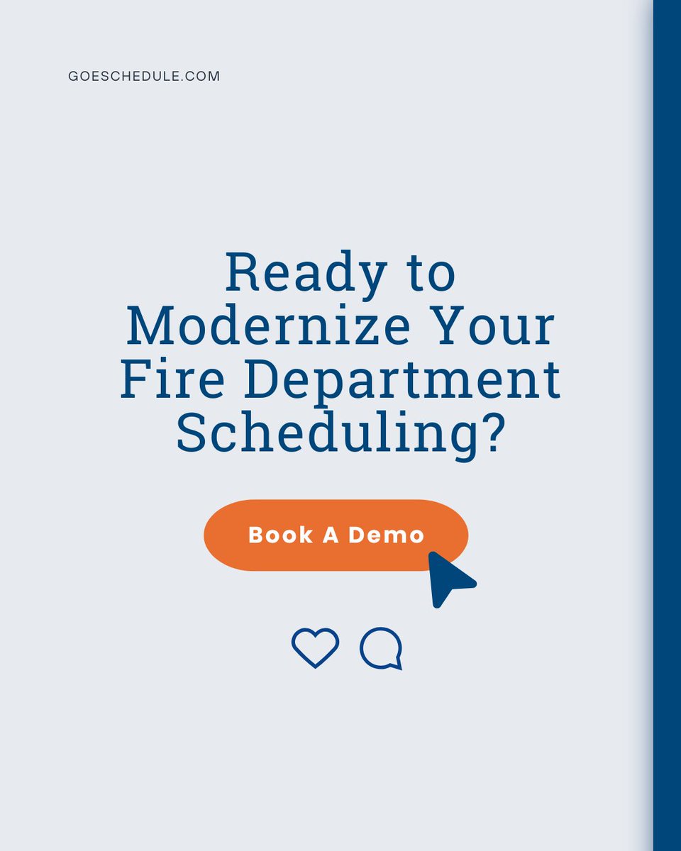 Balance overtime, plan training early, stay mobile, and use data to stay ahead in 2026.

Learn more at goeschedule.com

#eSchedule #FireDepartment #FireService #FireLeadership #FirstResponders #FireScheduling #PublicSafety #WorkforceManagement