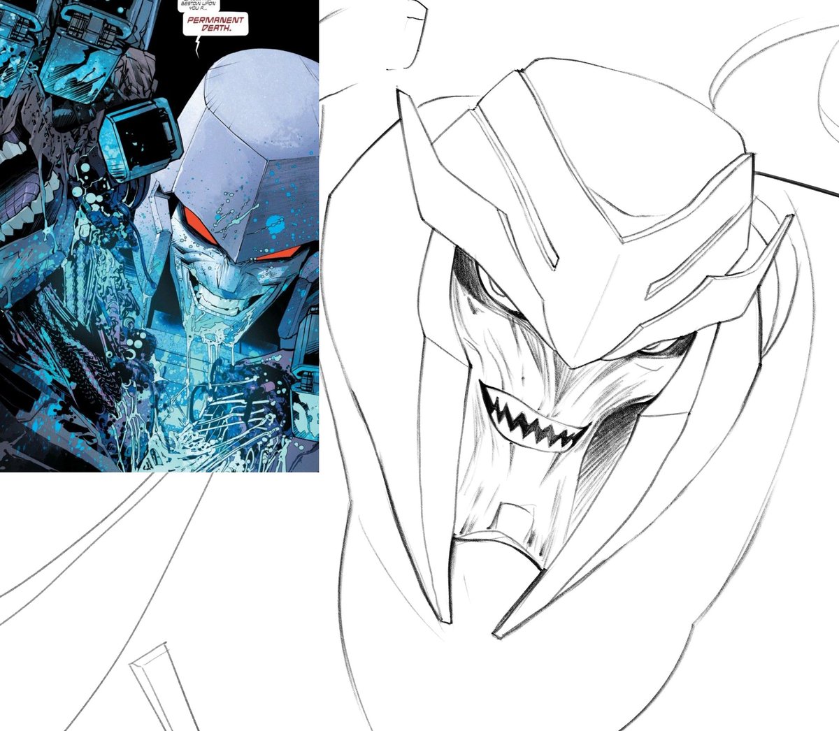 skullfacedlady's tweet photo. How it started vs. Finished #megatron https://t.co/MtpeF4sRR9