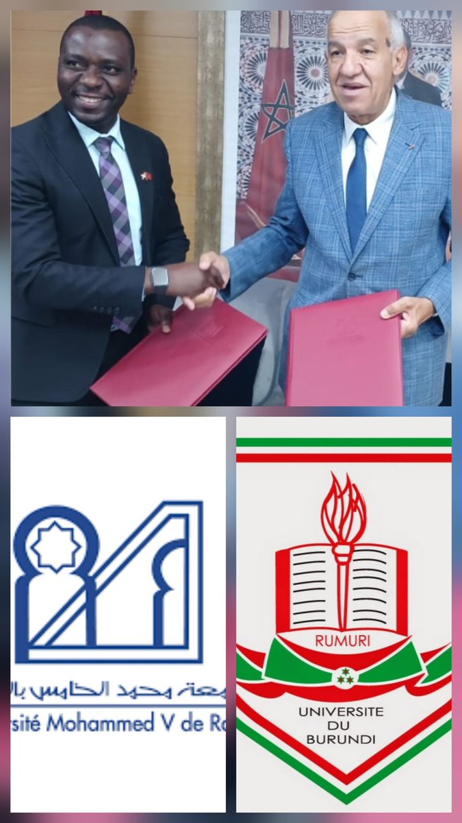 Bankumukunzi1's tweet photo. Aprés la signature de la convention de partenariat entre l’Université Mohammed V de Rabat et l’Université du Bdi, une 30aine de thèses ont trouvé des co-directeurs à l’UM5R en guise de soutien à l’Ecole Dictorale de l’UB. La coopération académique Burundi-Maroc se porte trés bien https://t.co/JLMgudCNrt