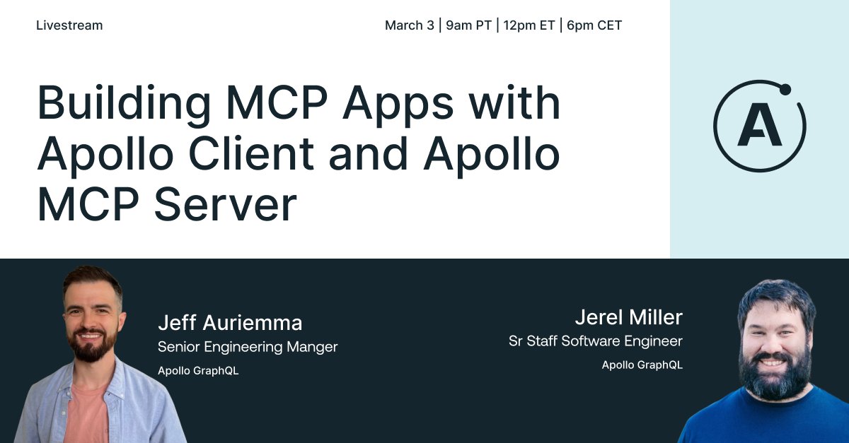 Today we're launching our framework for building MCP Apps using Apollo Client and Apollo MCP Server. This includes support for any platform that supports the MCP Apps specification. 

With this framework (see in comments below), you can build using familiar Apollo Client patterns