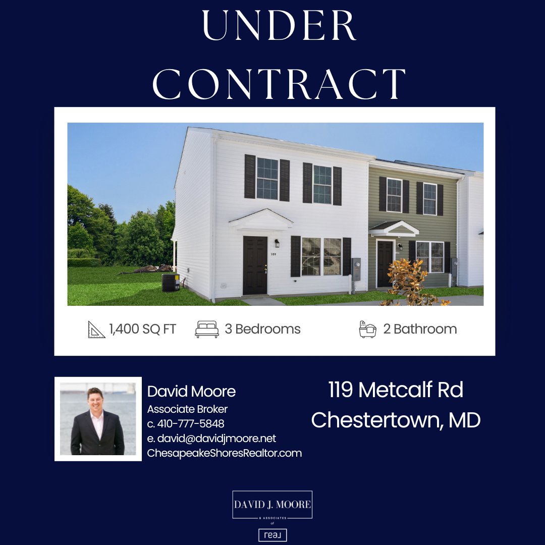 RealtorDJM's tweet photo. Under Contract in Chestertown! 🎉
119 Metcalf Rd | 3BR | 2BA | 1,400 sq ft 

Thinking of buying or selling in Maryland? Let’s talk! 📲 

#UnderContract #ChestertownMD #MarylandRealEstate #KentCountyMD https://t.co/TIlA0rr55g