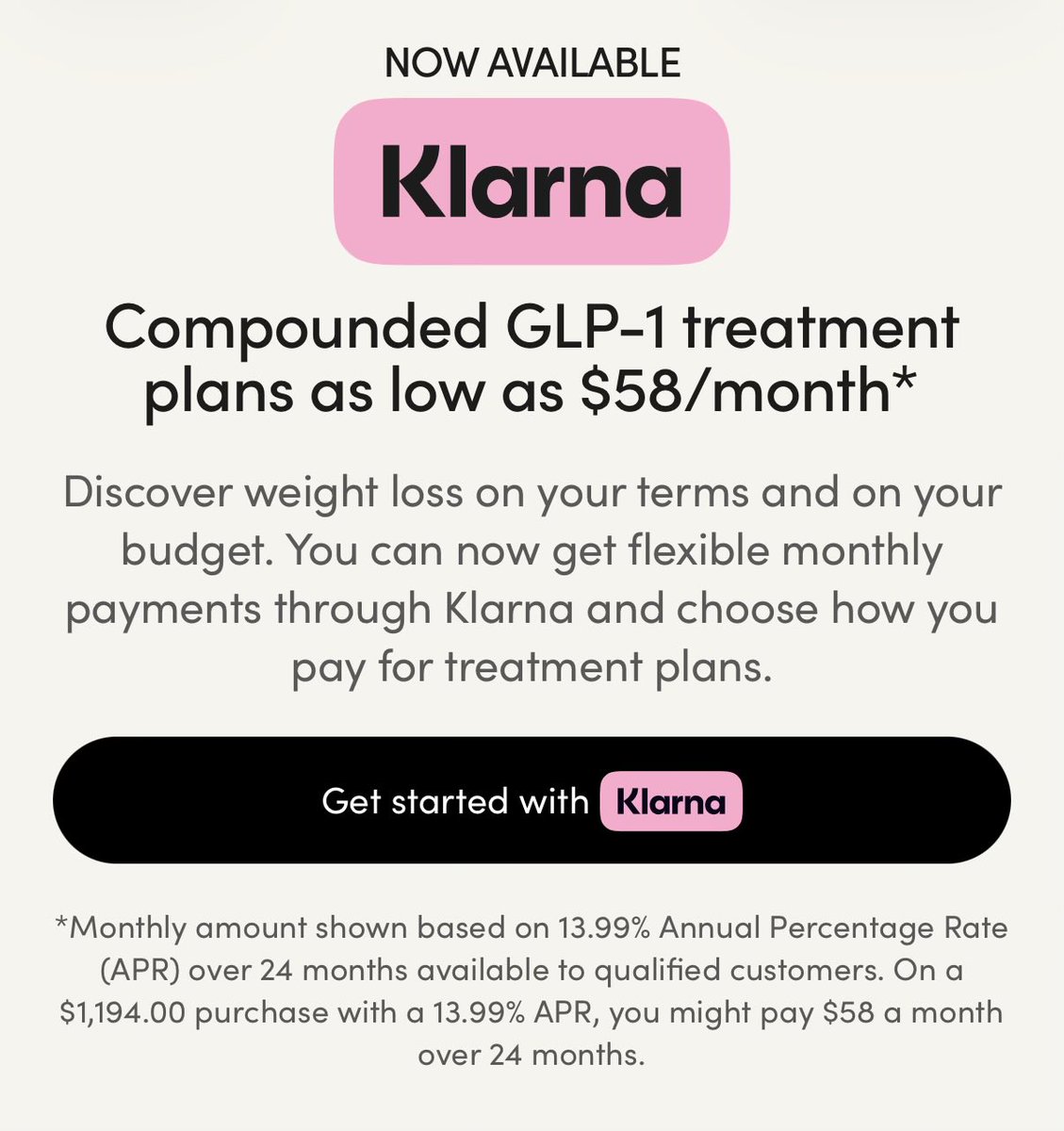 glp 1 klarna 🚨 $HIMS x KLARNA: GLP-1s FOR $58/MO IF YOU BUY NOW PAY LATER - Hims'  latest marketing email