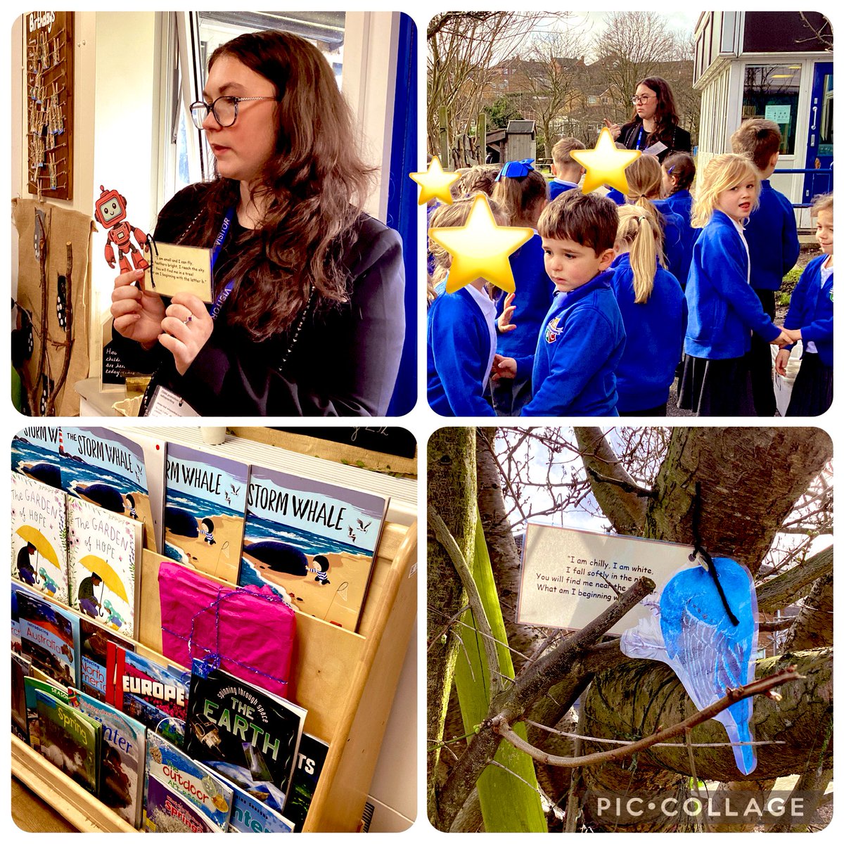 JCAWakefield's tweet image. Last week, Year 1 discovered clues about our new core text. The children made sensible predictions about the story using the clues and imagery before reading ‘The Robot and The Bluebird by David Lucas #hook @JCA_Reading #LoveReading