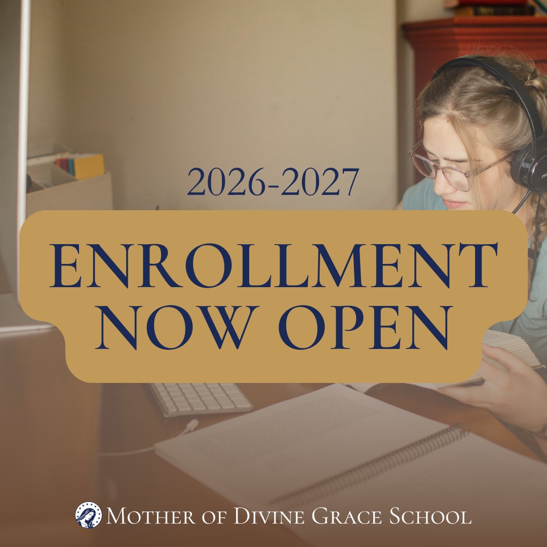 MODGSchool's tweet image. Enrollment for the 2026-2027 school year is now open! 🎊
Reach out today &amp;amp; our team would love to help you with any questions! 

#homeschool #onlineclass #catholic #classicaleducation