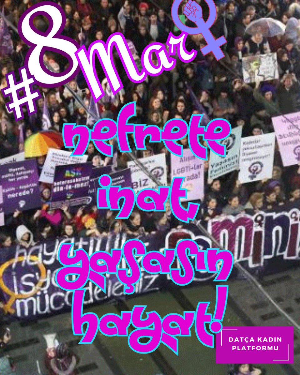 8 Mart'ta hep birlikte nefrete inat yaşasın hayat diyeceğiz!
18.00 Toplanma, Demokrasi  Evi
18.30 Basın Açıklaması 
19.30 Feminist Gece Yürüyüşü 
Demokrasi Evinden Cumhuriyet Meydanına
#8martdünyakadınlargünü 
#8martfeministgeceyürüyüşü