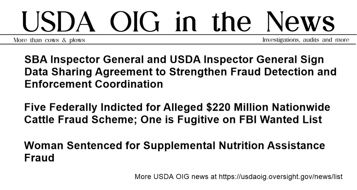 USDA OIG tweet media