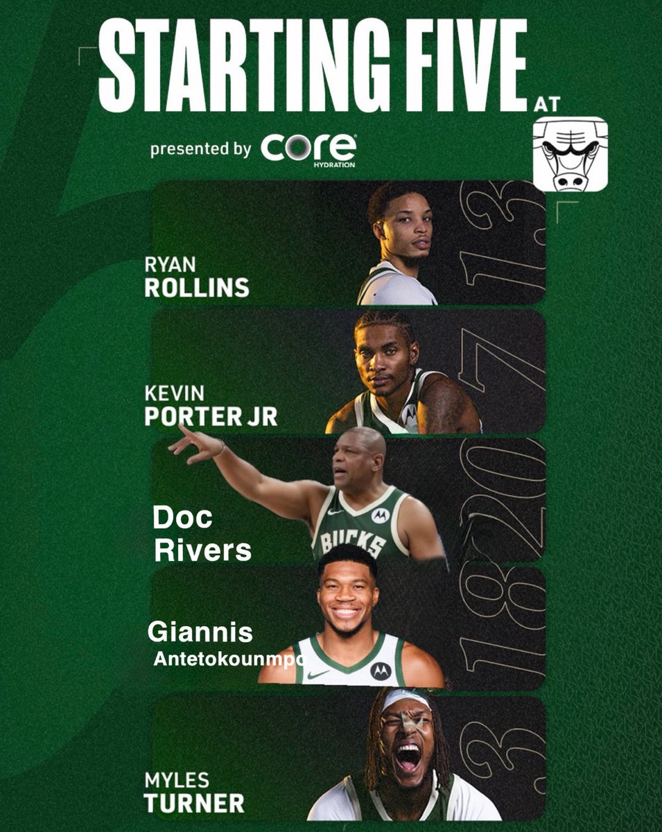 Tonight’s starting lineup