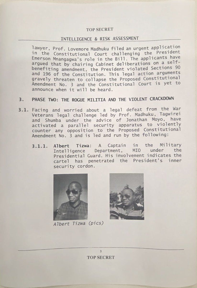 LynneStactia's tweet photo. #BhaskorONews !! 
🔹The culprits behind the attack on Professor Madhuku are identified in this leaked report, which names Vigai Maunganidze, the Provincial Police Intelligence Officer (PPIO) for Harare province, as a key figure together with Captain Albert Tizwa, MIO at PG . My question is: why all this? Is it worth it? If the constitution amendment is for the people by the people why are you using FORCE ? Why are you instilling fear in people of Zimbabwe 🇿🇼?