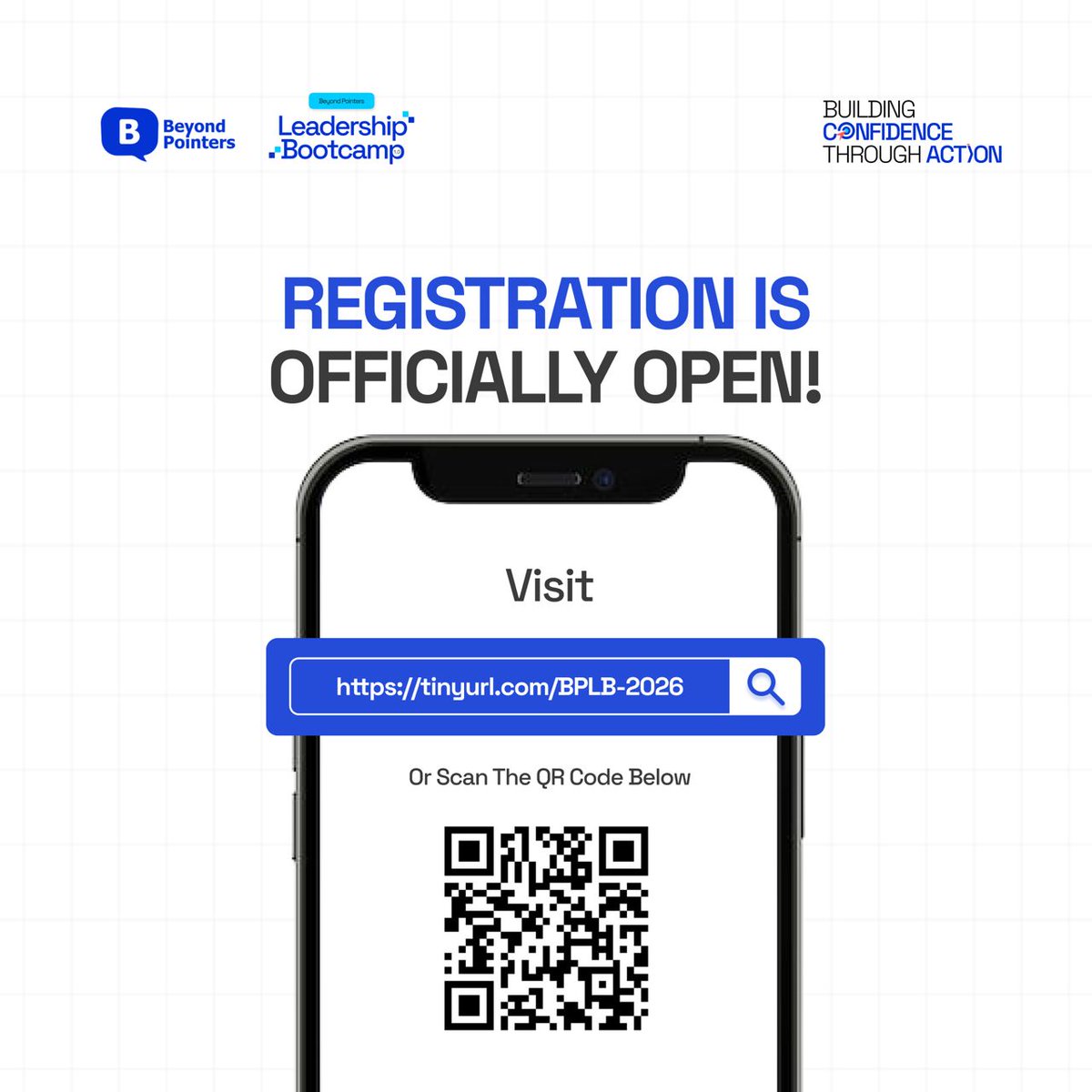 *Registration is officially OPEN!
Apply now using the link or scan the QR code
tinyurl.com/BPLB-2026