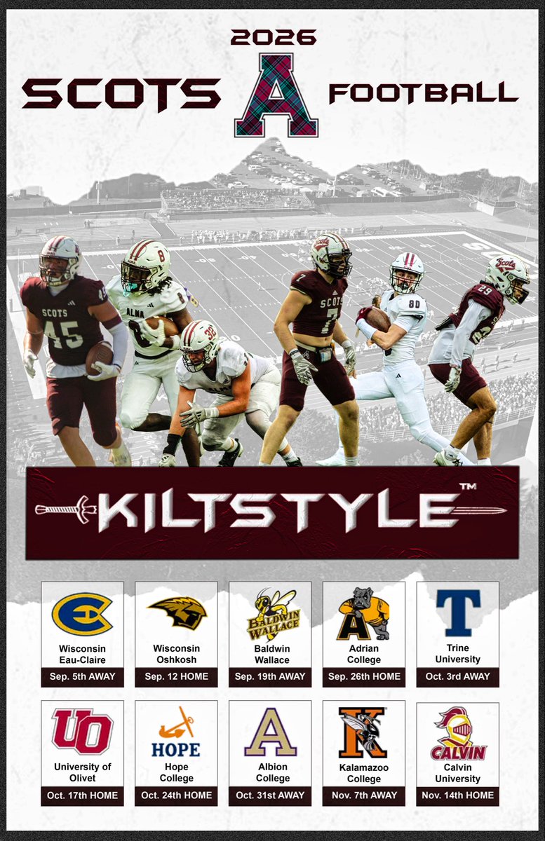 Alma College Football tweet media