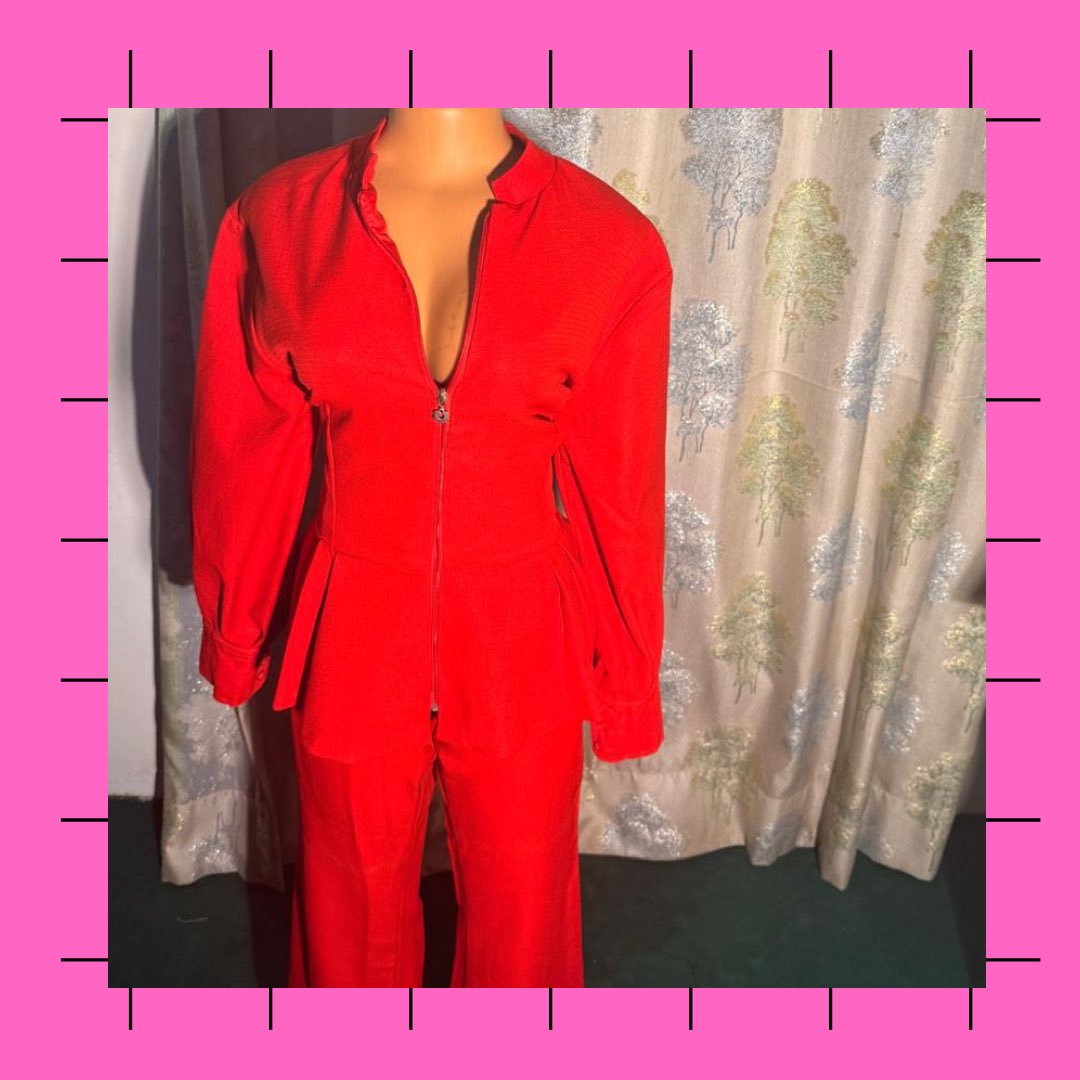 Red two piece 
Size : UK 12/14
Price : N18,000
Condition : preloved

Location : Egbeda, Lagos