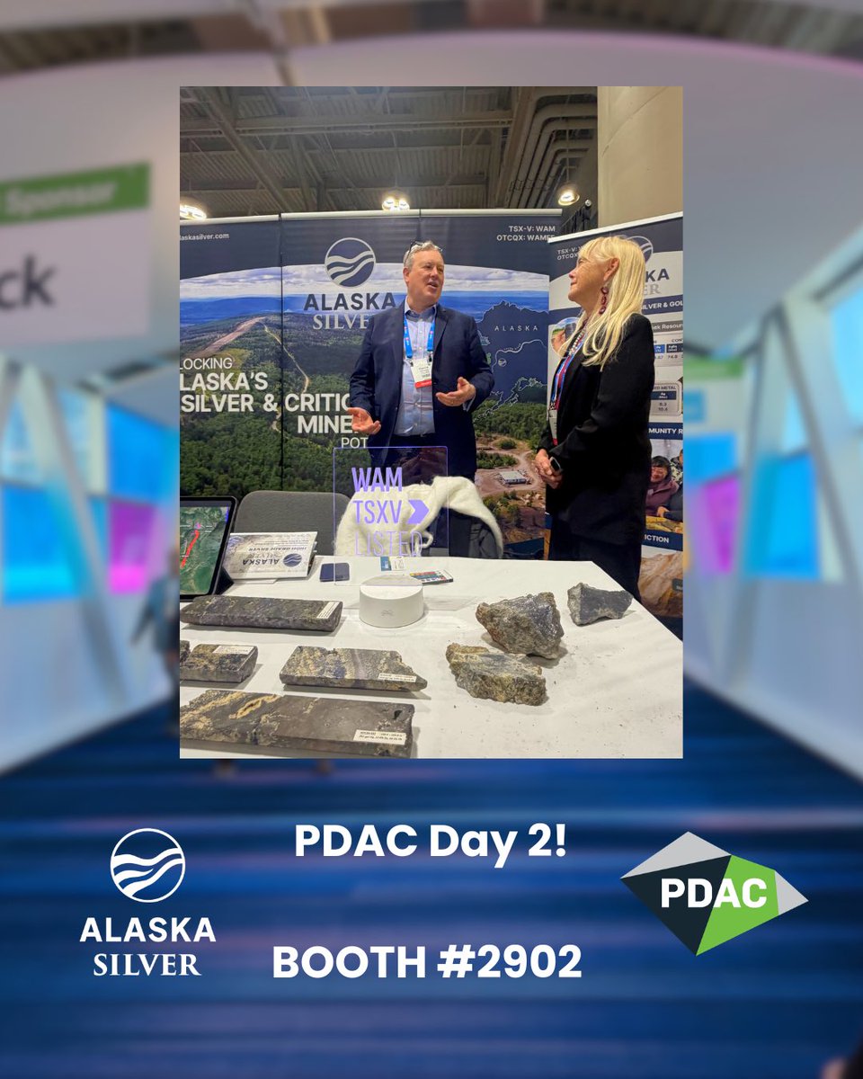 alaska_silver's tweet photo. @pdac_official DAY 2! Come by & chat with the Alaska Silver team ⛏️
#AlaskaMining #SilverMining #PDAC2026 https://t.co/DSB4hxgE6b