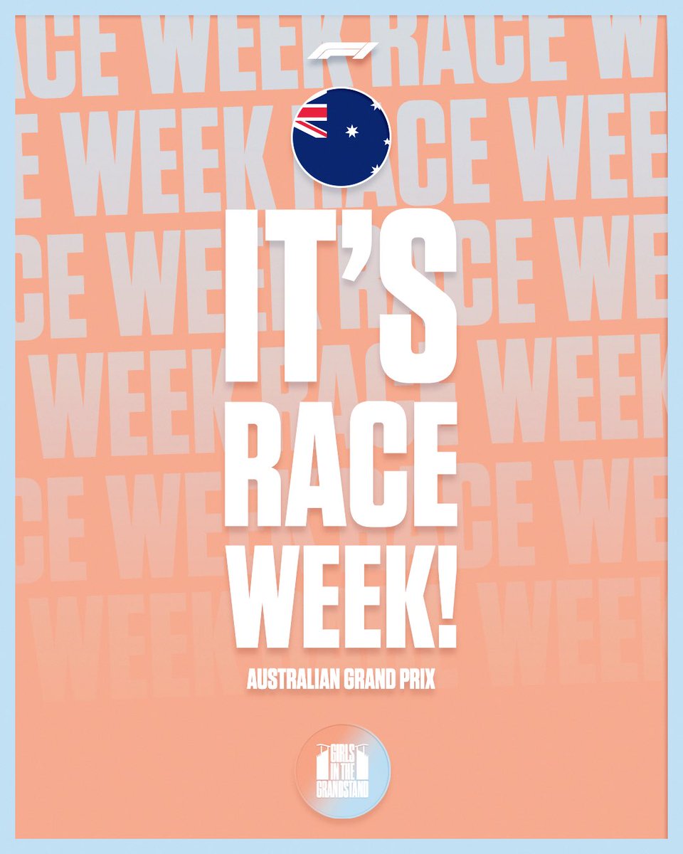 git_grandstand's tweet photo. We can finally say for the first time in 2026, it’s race week! 
Of course we are in Melbourne for the #AustralianGP who’s excited to see what this new era brings? https://t.co/AtgX4mzUuR