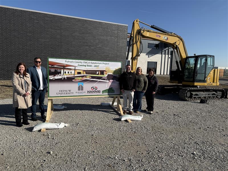 HannigInc's tweet photo. New Project for completion in 2027!!  We had a very successful groundbreaking today for the Aquatic Center Addition at the Putnam County YMCA in Greencastle, IN.   We move one step closer to making this dream a reality!!  Thanks to everyone who attended, especially Our HCI Team!! https://t.co/gZvhzPPqbB