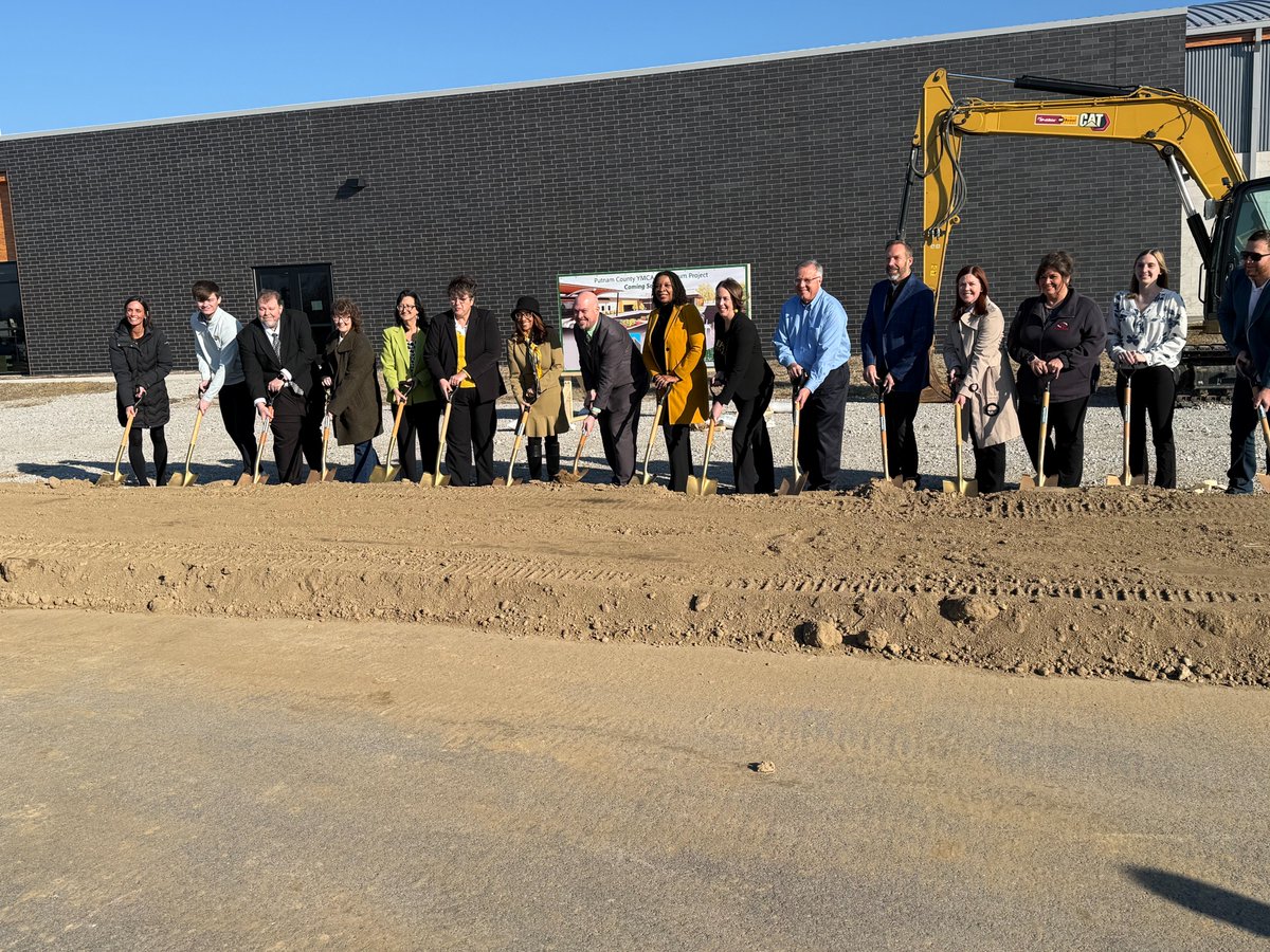 HannigInc's tweet photo. New Project for completion in 2027!!  We had a very successful groundbreaking today for the Aquatic Center Addition at the Putnam County YMCA in Greencastle, IN.   We move one step closer to making this dream a reality!!  Thanks to everyone who attended, especially Our HCI Team!! https://t.co/gZvhzPPqbB