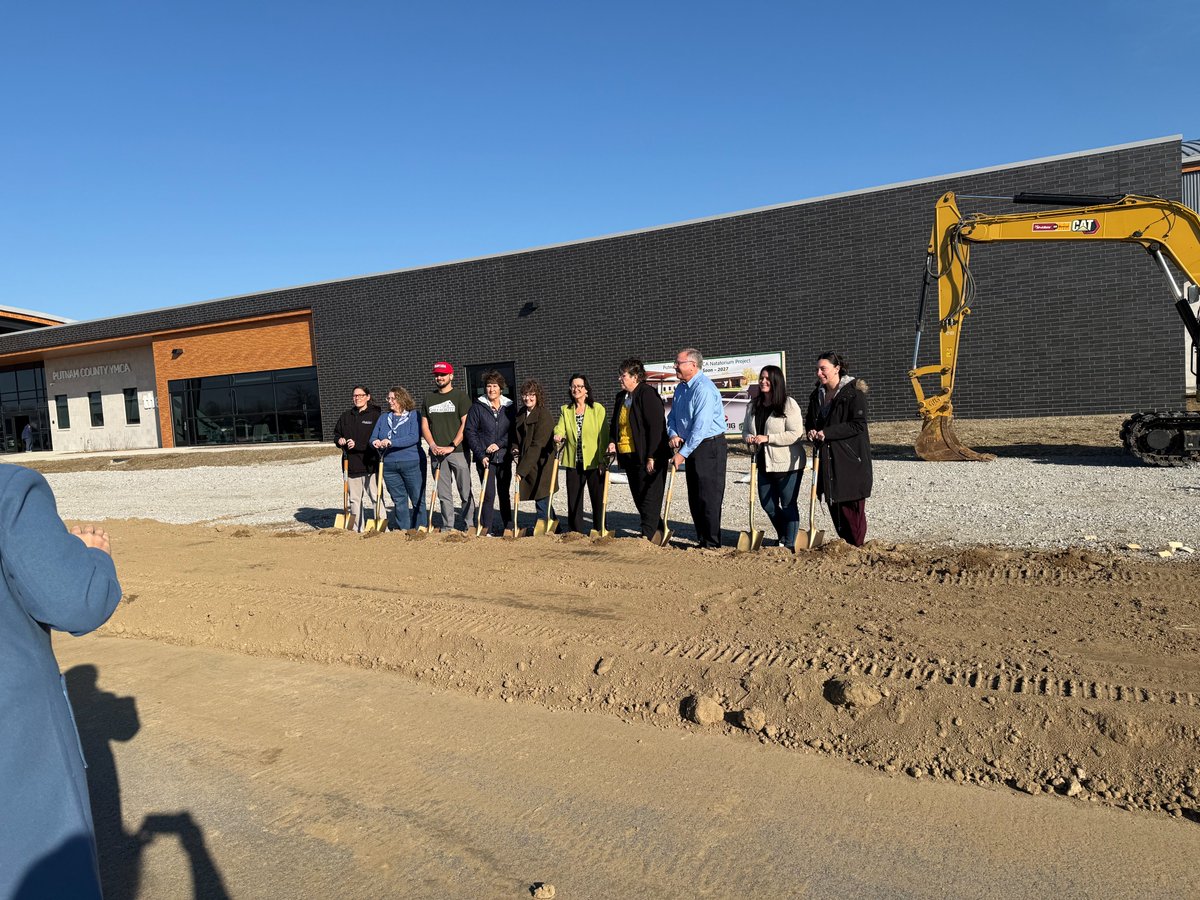 HannigInc's tweet photo. New Project for completion in 2027!!  We had a very successful groundbreaking today for the Aquatic Center Addition at the Putnam County YMCA in Greencastle, IN.   We move one step closer to making this dream a reality!!  Thanks to everyone who attended, especially Our HCI Team!! https://t.co/gZvhzPPqbB