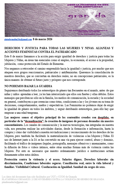 Plataforma 8M/25N Granada tweet media