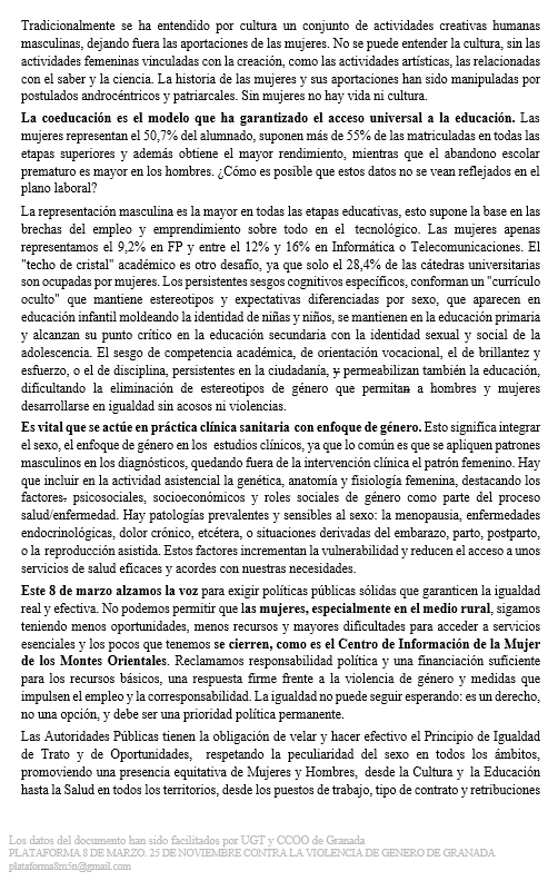 Plataforma 8M/25N Granada tweet media