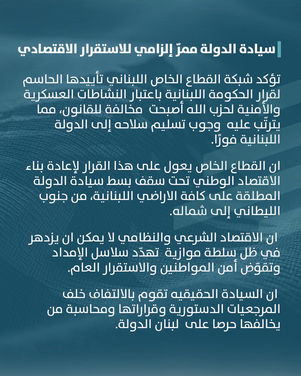 Lebanese Private Sector Network tweet media