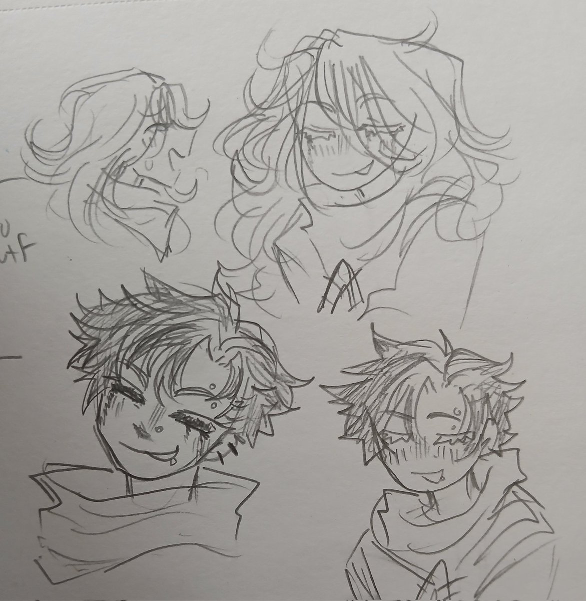 Garabatos de Killer humano. (Diseño de Rahafwabas y diseño mío :D)