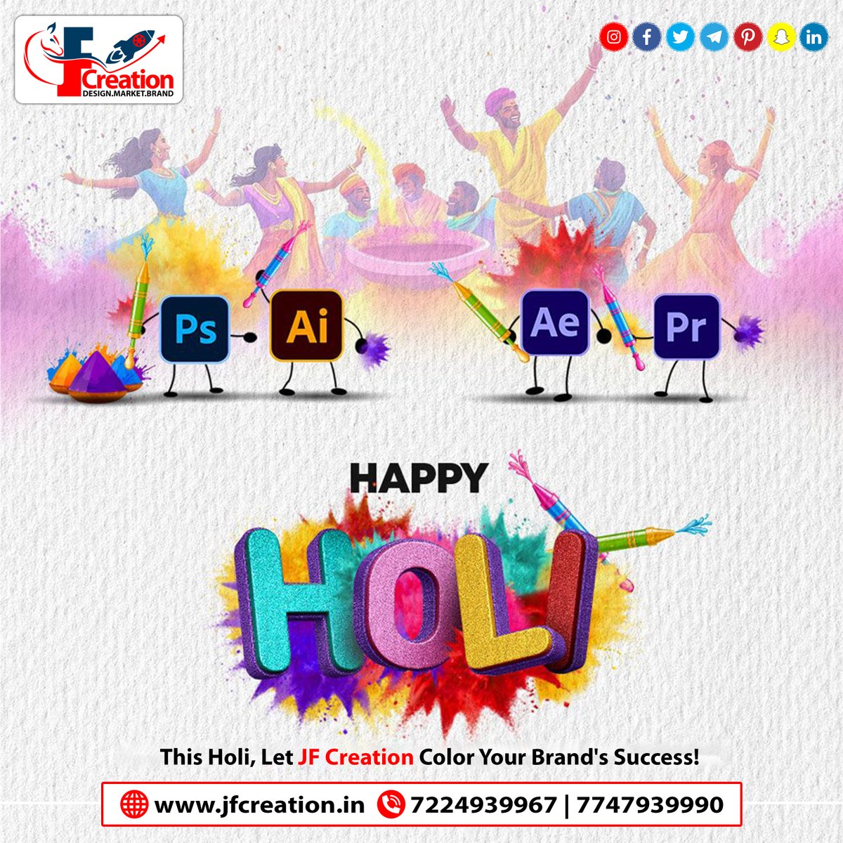 jf_creation's tweet photo. HAPPY HOLI
This Holi, Let JF Creation Color Your Brand's Success!

#jfcreation #JFC #jatfilmscreation #JF_Creation #HappyHoli #happyholi2026 #holi #holispecial #holicelebration #hospitalholi #holivibes #graphicdesign #socialmediamarketing #digitalmarketing https://t.co/aTNTubkS1t