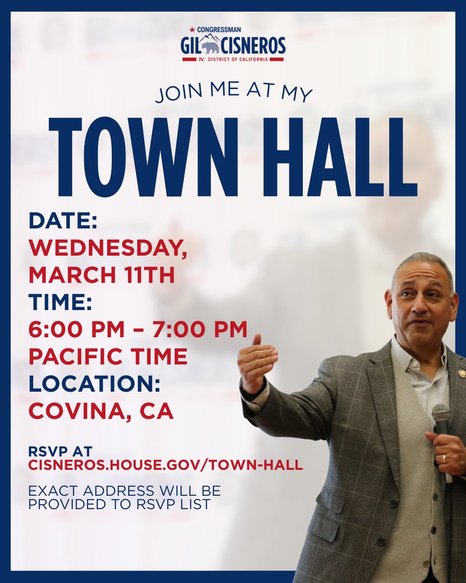 Rep. Gil Cisneros tweet media