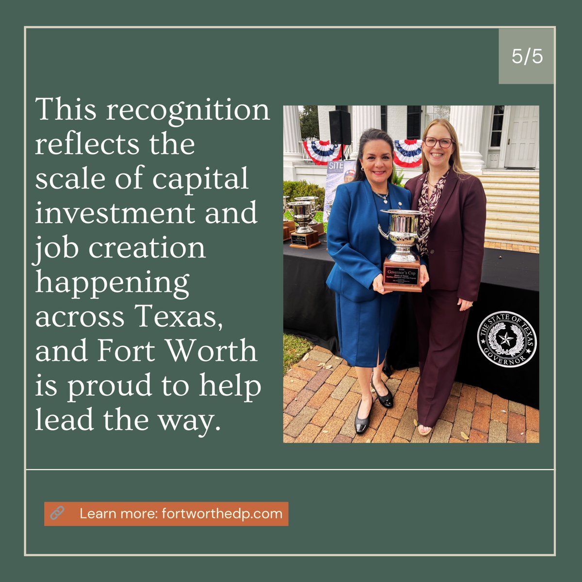 FortworthEDP's tweet image. Texas wins the 2025 Governor’s Cup from Site Selection for the 14th straight year.  ow.ly/kT5V50Yociz

#FortWorth #EconomicDevelopment #GovernorCup #SiteSelection #BusinessExpansion #CorporateInvestment #JobCreation #Manufacturing #FilmProduction #DFW #TexasEconomy