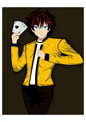 Ieva_arts's tweet photo. Yellow vibes, sharp cards, sharper gaze  Don't blink or you'll miss my next move.  (C.O)

#YellowJacket #GreenEyes #AnimeAesthetic #Art #Illustration #FYP #AnimeCommunity #GamerVibes #CoolAnime #FanartStyle #AnimeEdits https://t.co/hOVpx9etRv