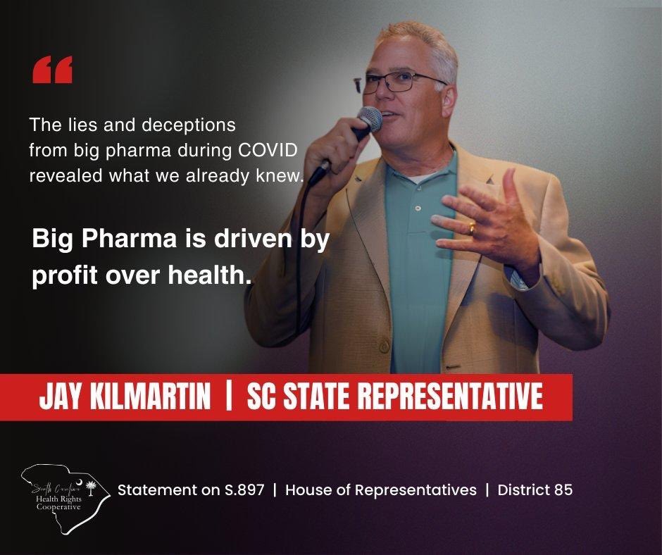 JayforHouse85's tweet photo. An unhealthy population and fear is in Big Pharma’s long-term business plan. 
#WearRedSouthCarolina #WearRedSC #ReligiousFreedom https://t.co/LaNvyIMH2g