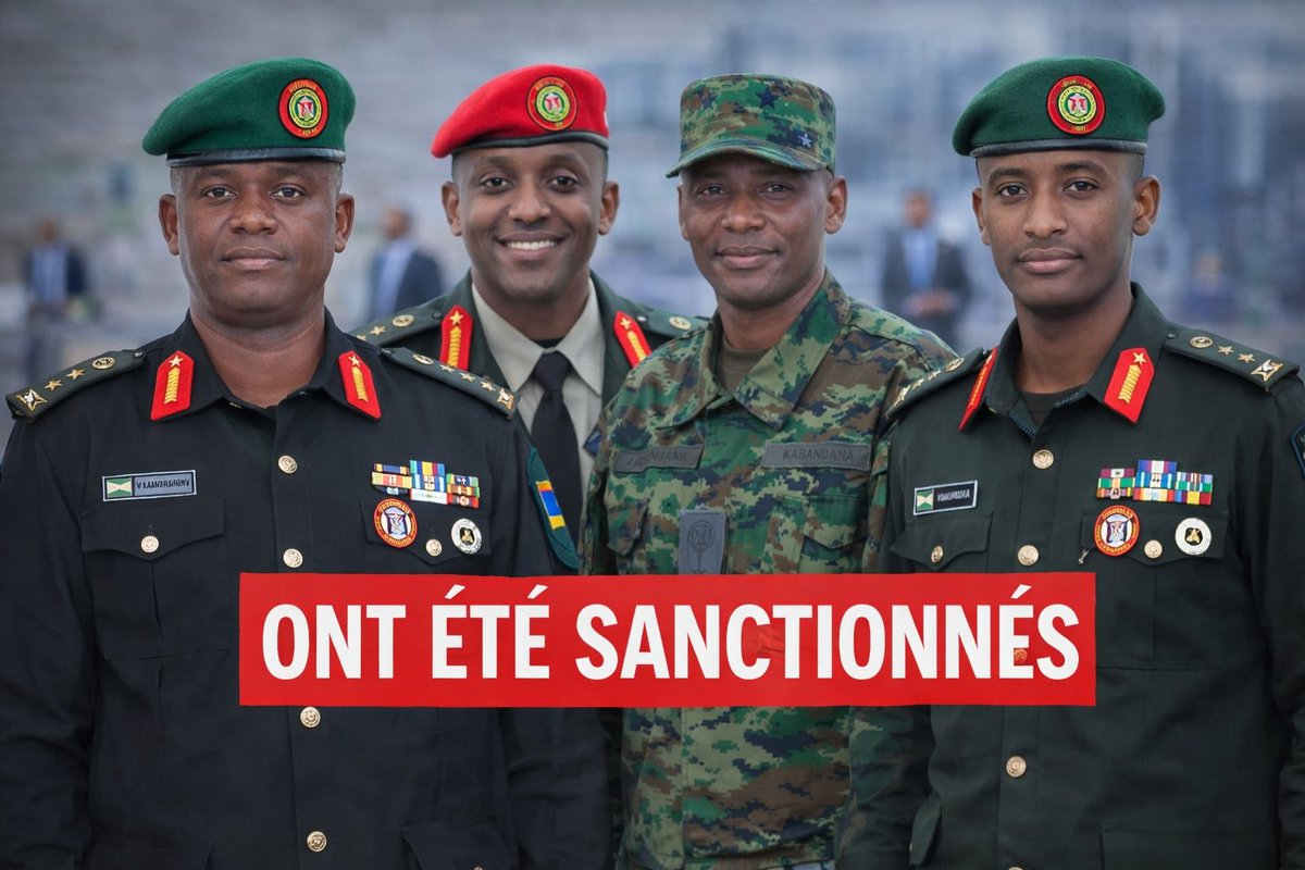 URGENT 🚨🚨🚨: SANCTIONS DES USA 🇺🇸 CONTRE LE RWANDA 🇷🇼

C’est officiel.

Le Département du Trésor américain (OFAC) vient de sanctionner :

🇷🇼 Rwanda Defence Force (RDF).
          👤 Vincent Nyakarundi
           👤 Ruki Karusisi
           👤 Mubarakh Muganga
           👤