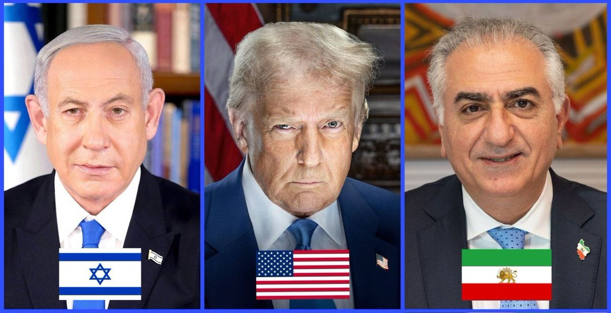 به افتخار آینده ایران، خاورمیانه و نظم نوین جهانی لطفا این سه هشتگ رو ترند کنیم!❤️
🇮🇷🇮🇱🇺🇸
#KingRezaPahlavi 
#ThankYouTrump 
#ThankYouBibi