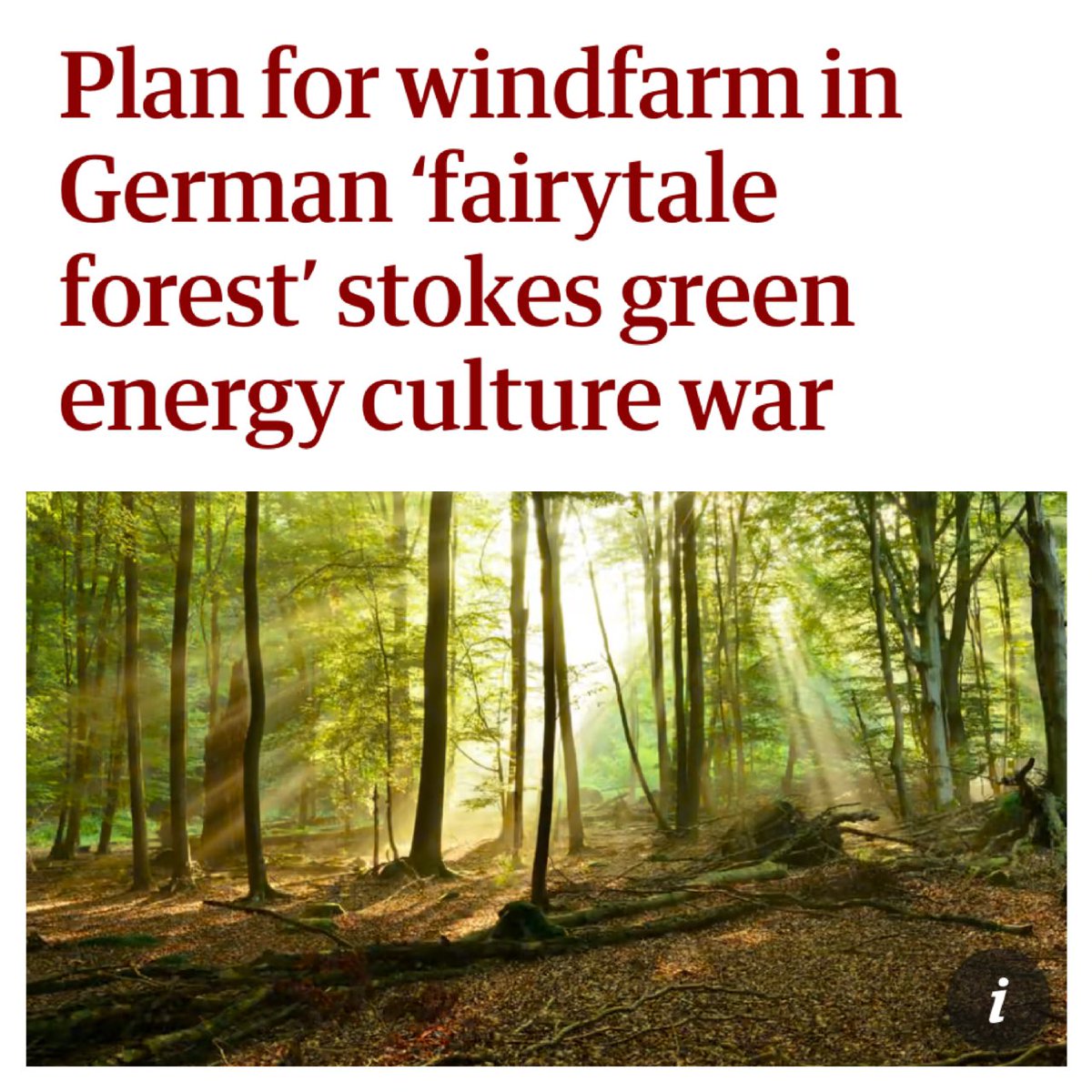🔥 BREAKING 🔥

The Ancient ‘Enchanted Forest’ famously associated with the Germanic Fairytales &amp; stories; Hansel and Gretel, Snow White, Little Red Riding Hood &amp; Sleeping Beauty will be bulldozed for solar panels by the Greens.

The project involves clearing trees to build