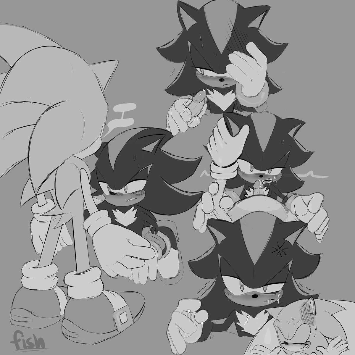 sorry for lack of actual finsihed drawings school has been eating my ass #sonadow #sonadownsfw