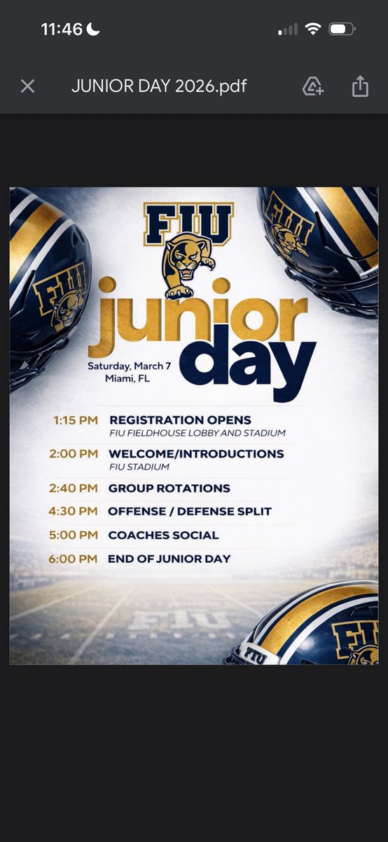 Blessed to say I have received an invitation for junior day at FIU <a href="/FIUFootball/">FIU Football</a> #AGTG