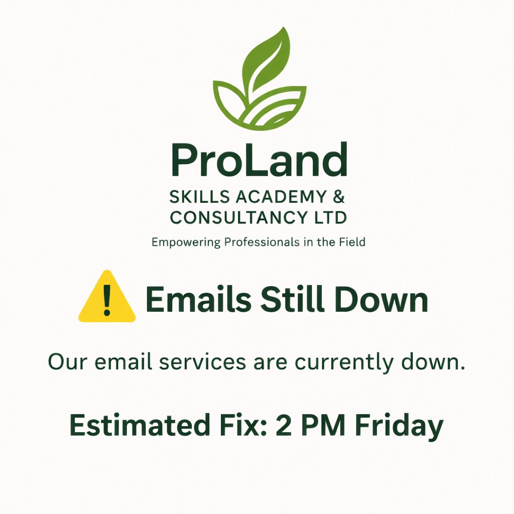 ProlandAcademy's tweet photo. Following up on this morning's update, we have received information from Microsoft engineers. Our emails are expected to be back up and running by 2PM on Friday. 

We apologise for any inconvenience caused and appreciate your patience. 

#emailsdown #softwareissues #Microsoft https://t.co/gxJOeH4Amz