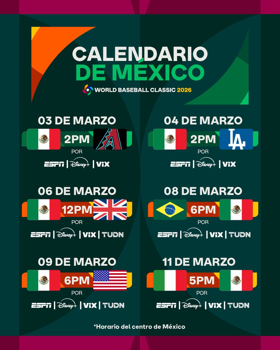 ¡Se acabó la espera!
Esta semana la selección mexicana vuelve al diamante. Sigue la acción del Clásico Mundial de Béisbol a través de tus pantallas.