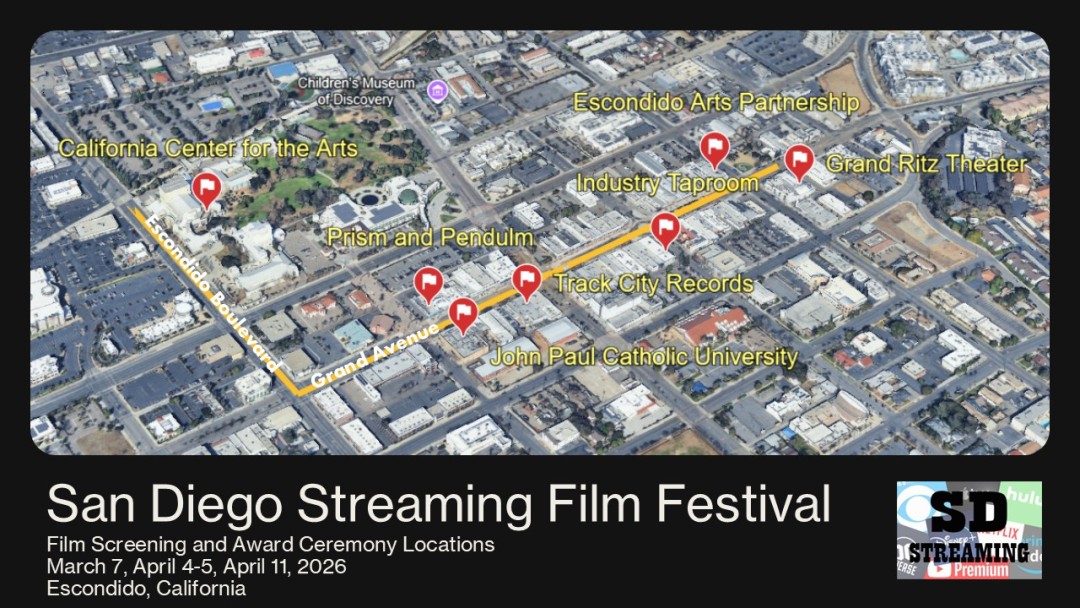 MHoward619's tweet photo. Congrat's to the 39 second-round San Diego Streaming Film Festival selections! That's a total of 53 selections that will be screened over 3-days and 5 locations. Here's to San Diego's talented filmmakers! https://t.co/xCfWZdcGiv
