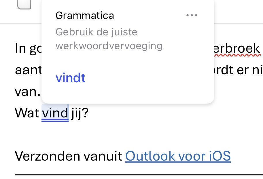 Nieme1's tweet photo. @microsoftnl Als je ongevraagd taaltips uitdeelt, kun je beter zorgen dat ze kloppen 😎 https://t.co/BbmmQFT4nI