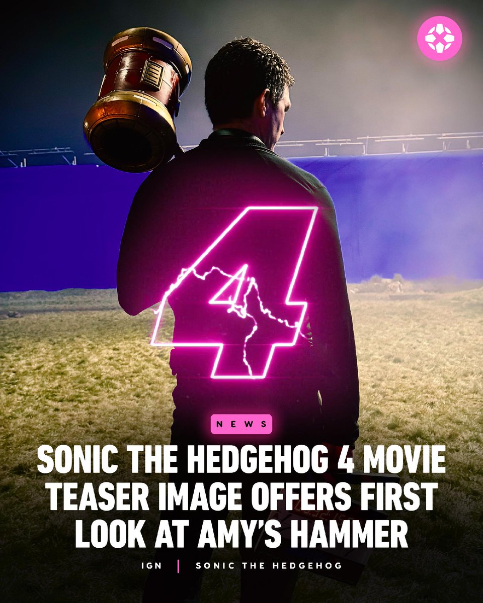 IGN's tweet photo. Director Jeff Fowler, who has led all the Sonic the Hedgehog movies so far, tweeted the first teaser image for Sonic 4, adding that it was now filming ahead of its March 2027 release date. https://t.co/tvA0meyMw5 https://t.co/1VMEbKb03o